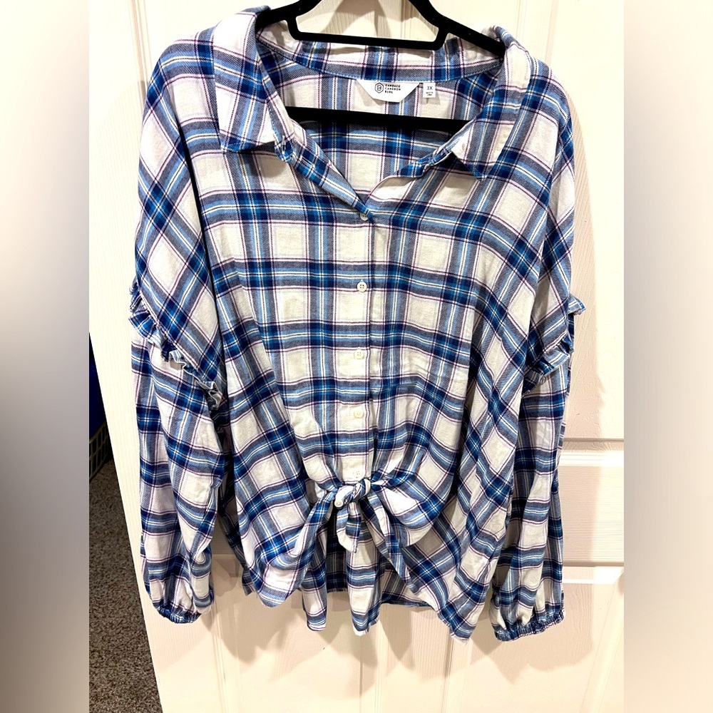 Candace Cameron Bure Plaid Top